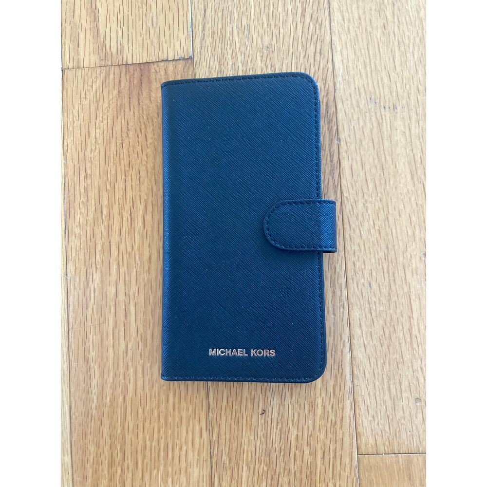Michael Kors iPhone 7 / 8 Plus Leather Phone Folio Wallet Case - Picture 3 of 5